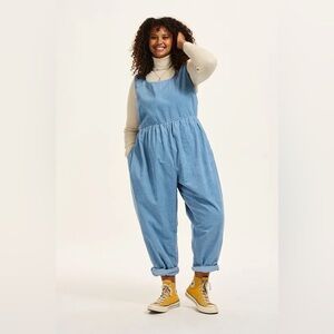 Lucy and Yak bowie sleeveless corduroy jumpsuit in light blue